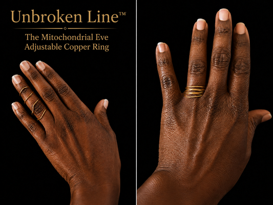 Unbroken Line™ | The Mitochondrial Eve Adjustable Copper Ring