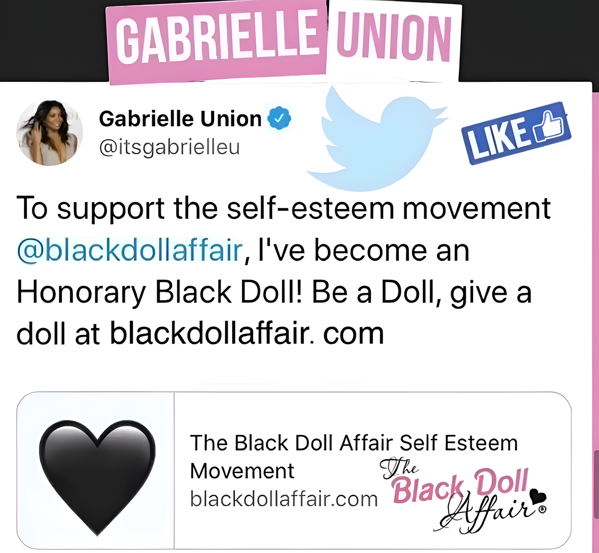 Black Doll Signature T-shirt - Official Black Doll Affair Member Tee